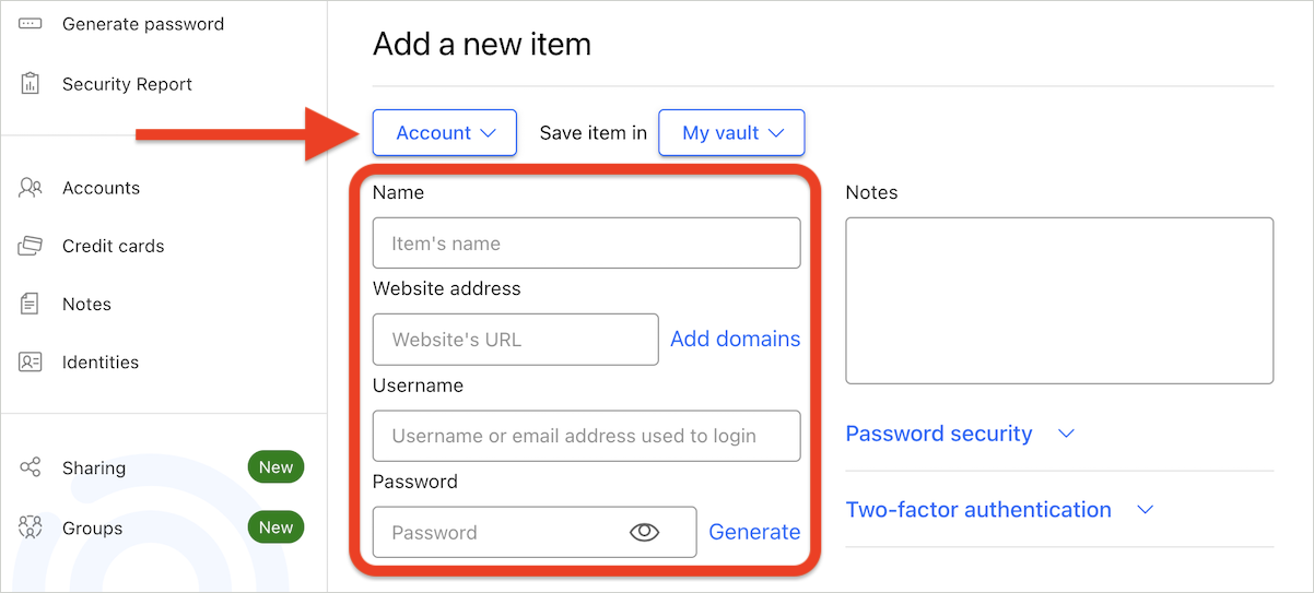 How to manually save passwords in NETGEAR Armor Password Manager
