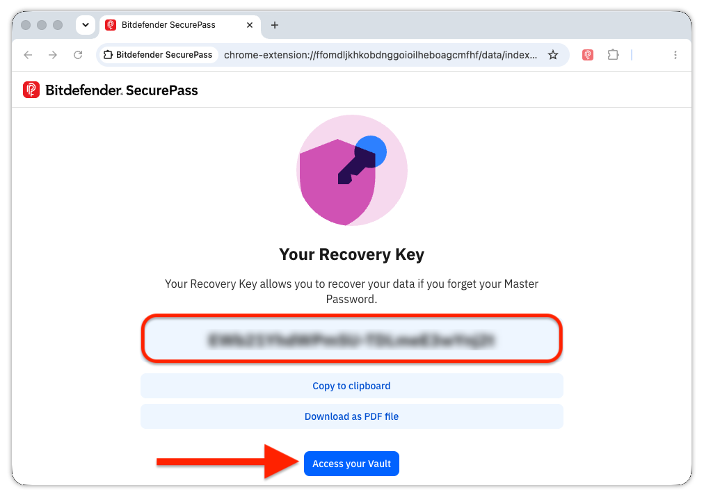 recovery key