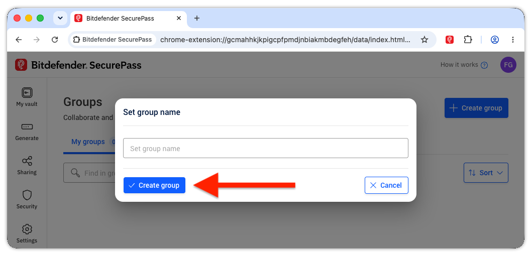 Set group name