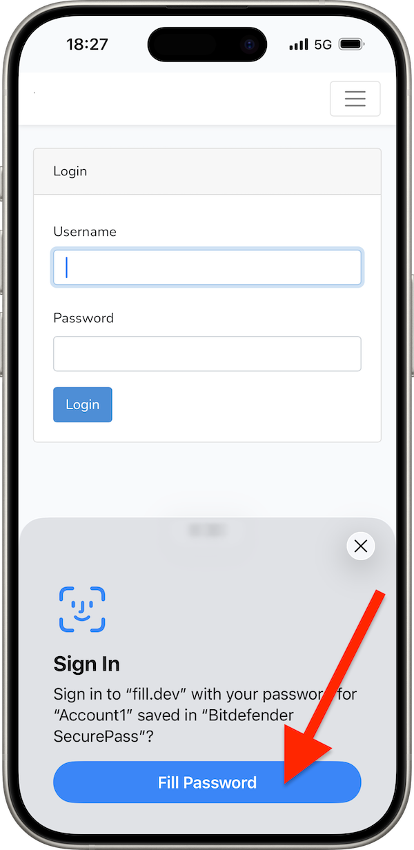 How to autofil passwords on iOS