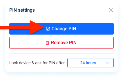 Change PIN