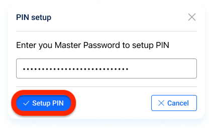 Setup PIN