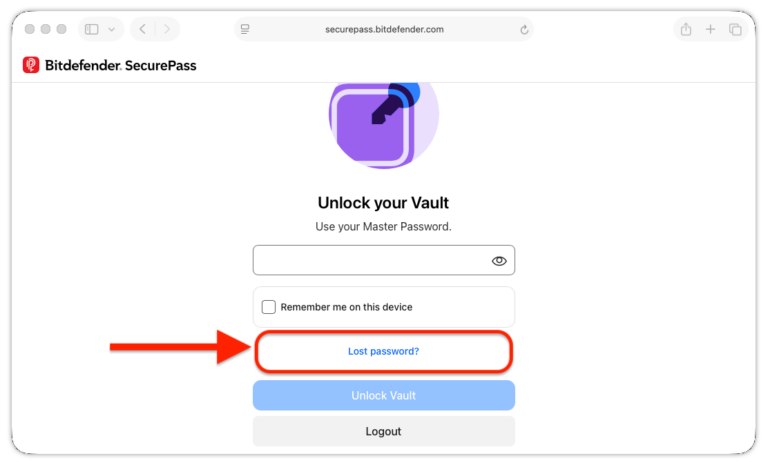 How to Reset Your Bitdefender SecurePass Master Password