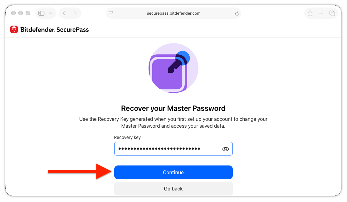 How to recover your SecurePass master password