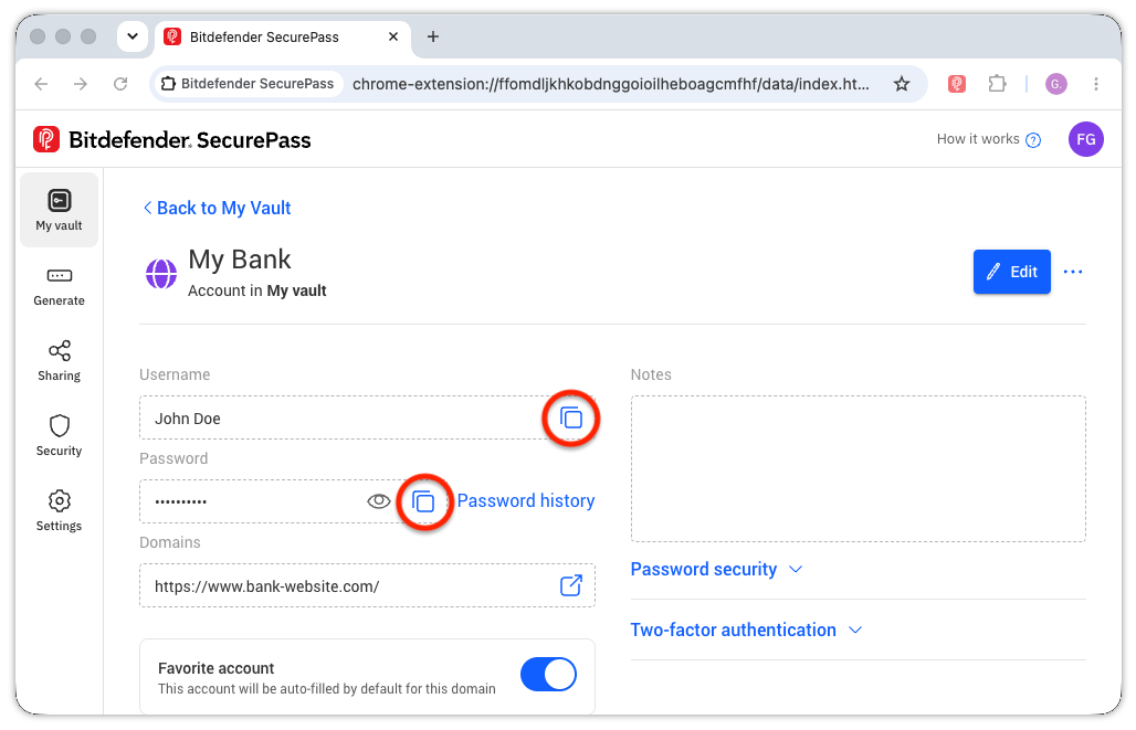 Autofill not working on some banking sites - alternative solution