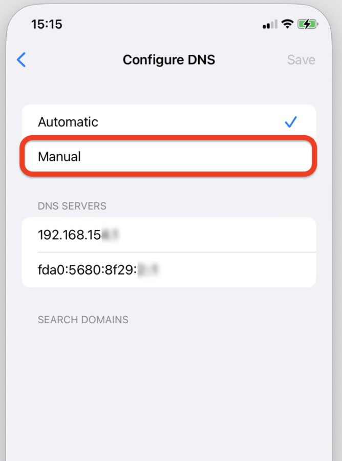 Manual - How to change DNS on iPhone