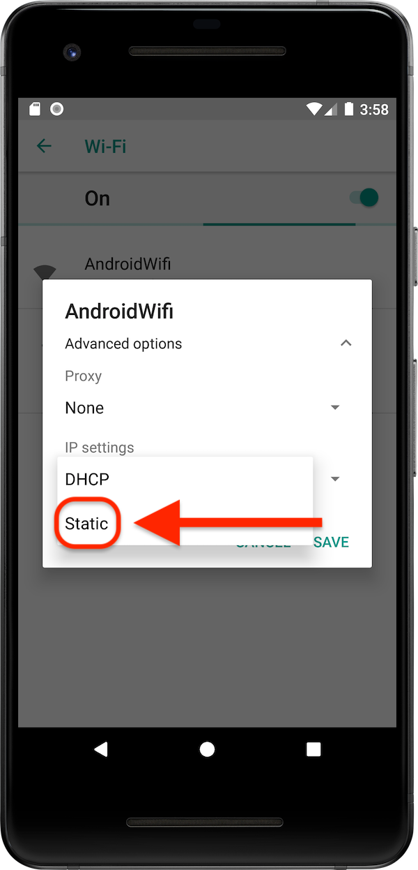 Static - How to change DNS on Android 8 and older