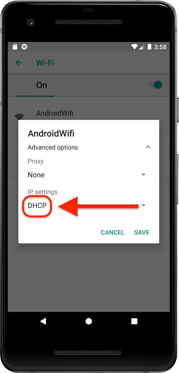 DHCP - How to change DNS on Android 8 and older