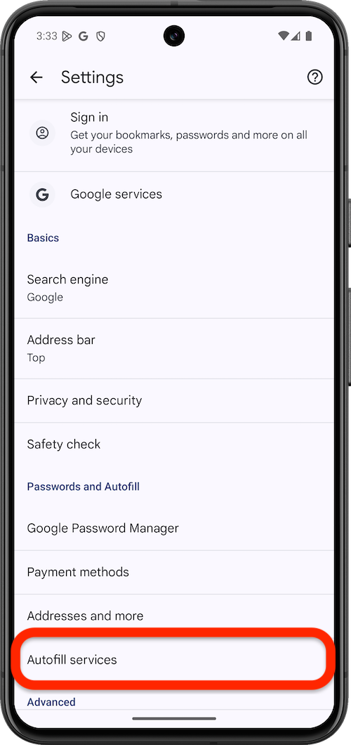 Autofill services