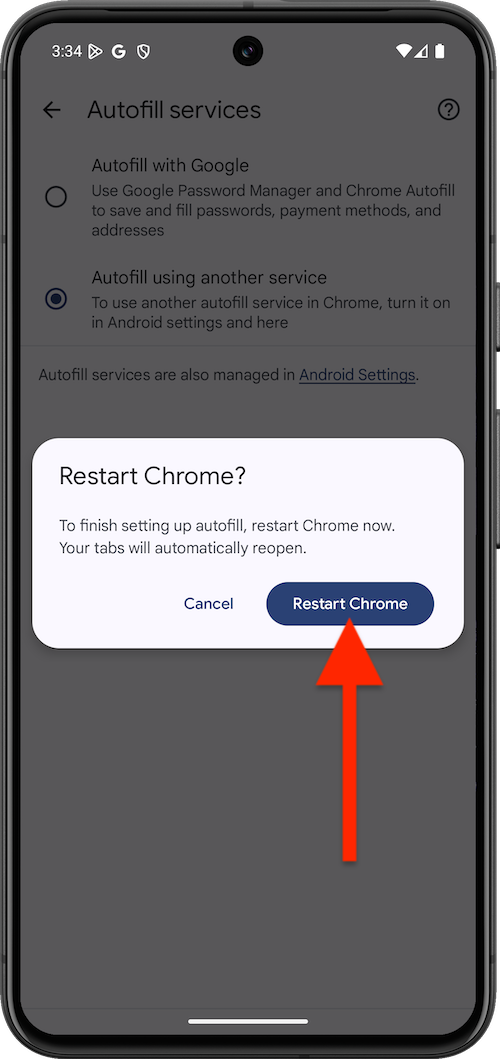Restart Chrome