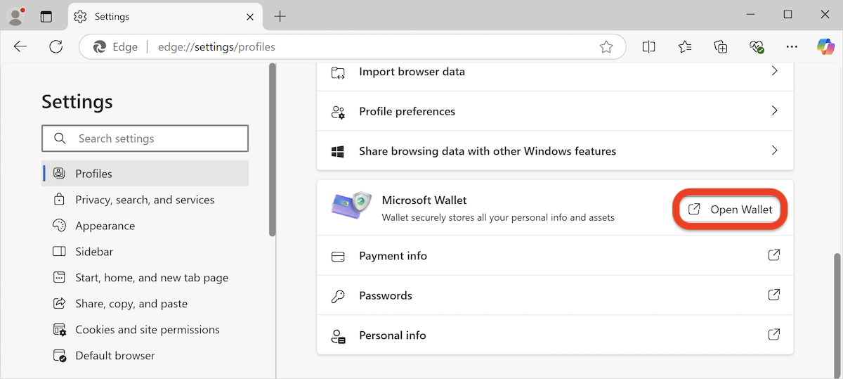Open Wallet