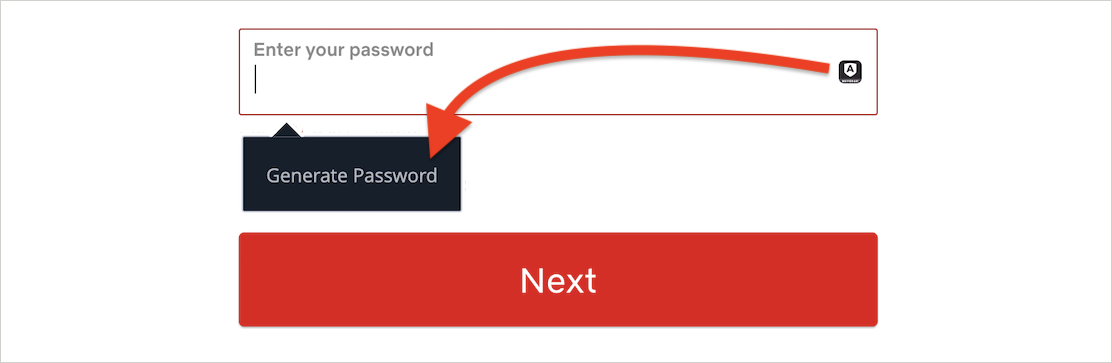 Generate password at sign-up