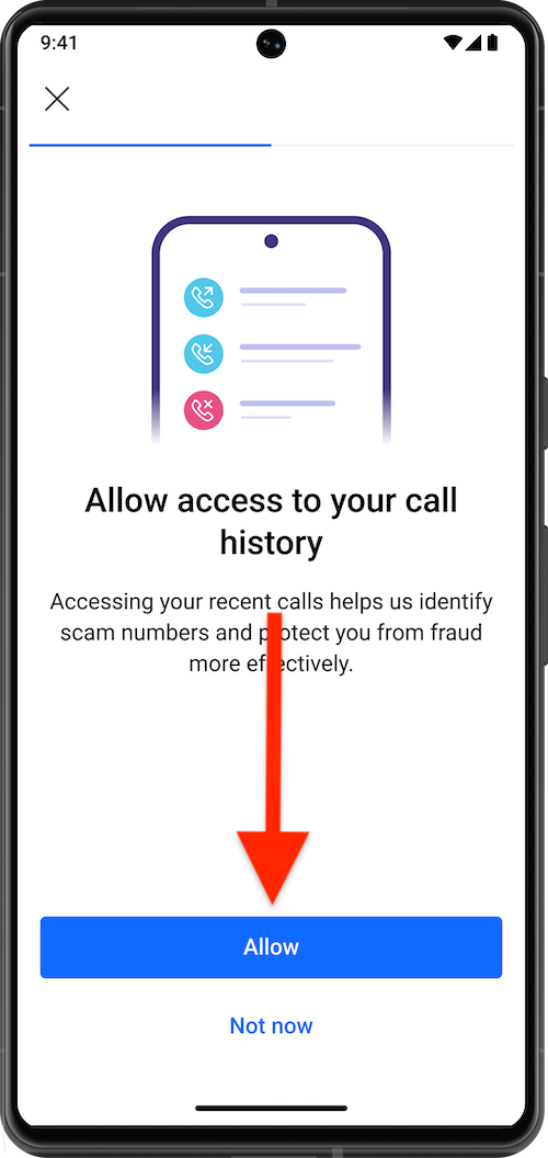 Allow Bitdefender Call Blocking access to call history
