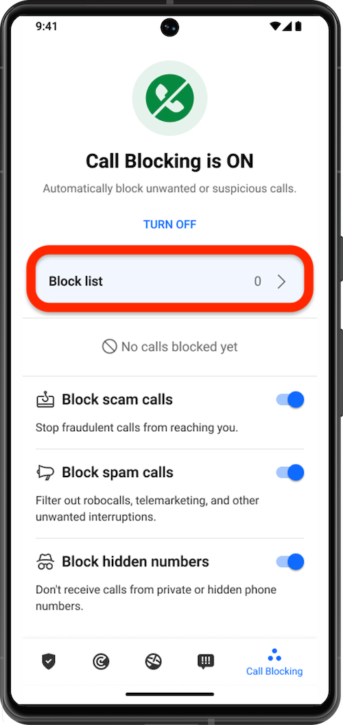 Block list
