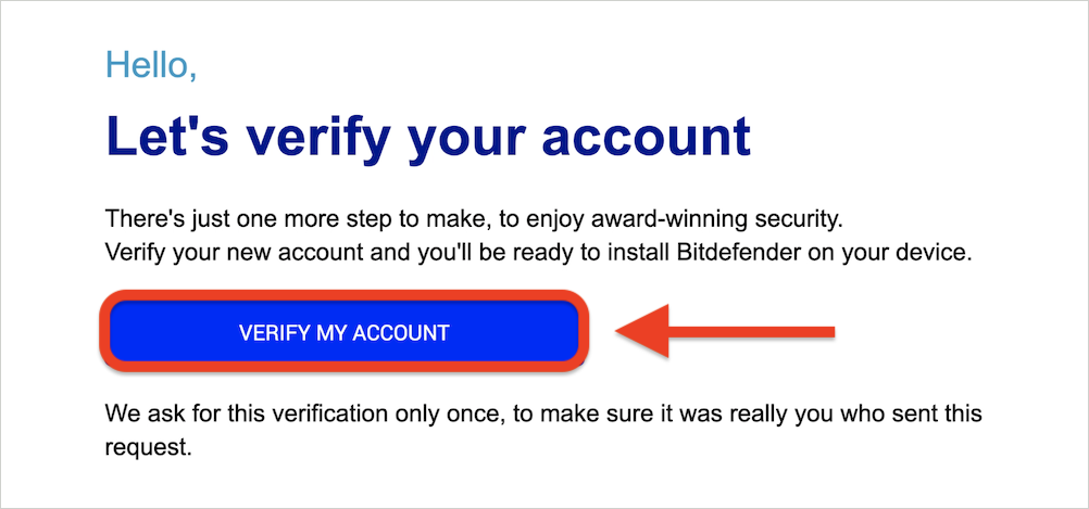 Verify my account