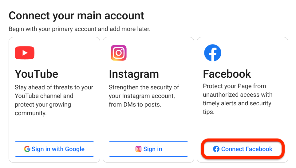 Connect Facebook