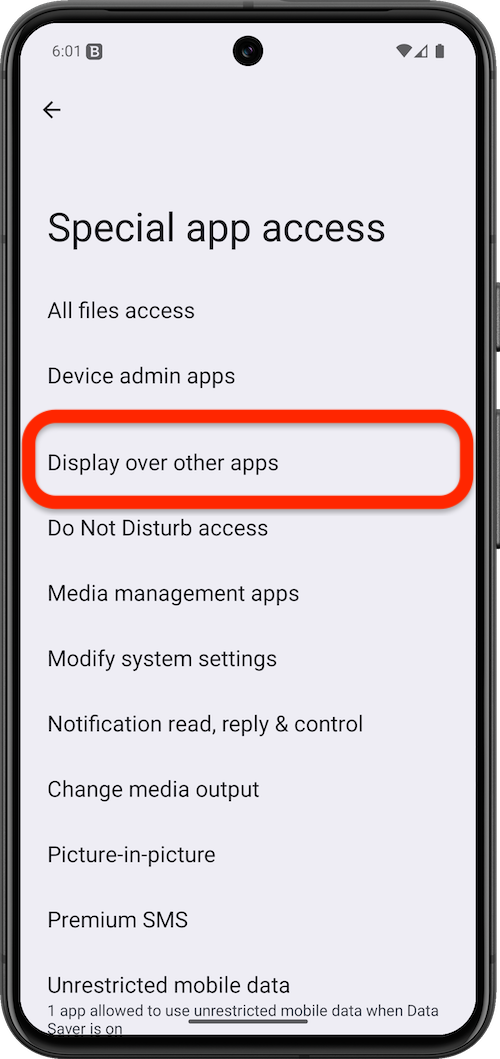 Display over other apps - App Lock not working