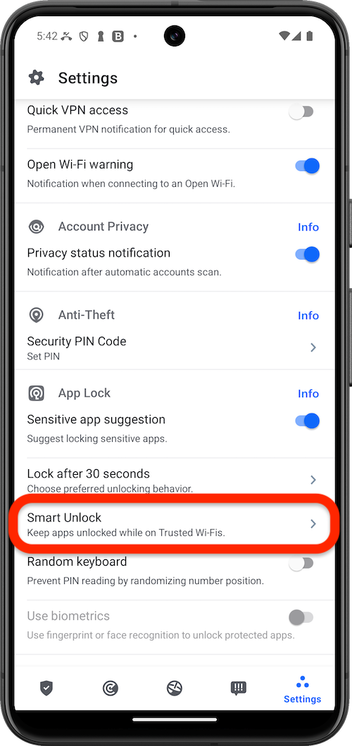 Smart Unlock - App Lock not working