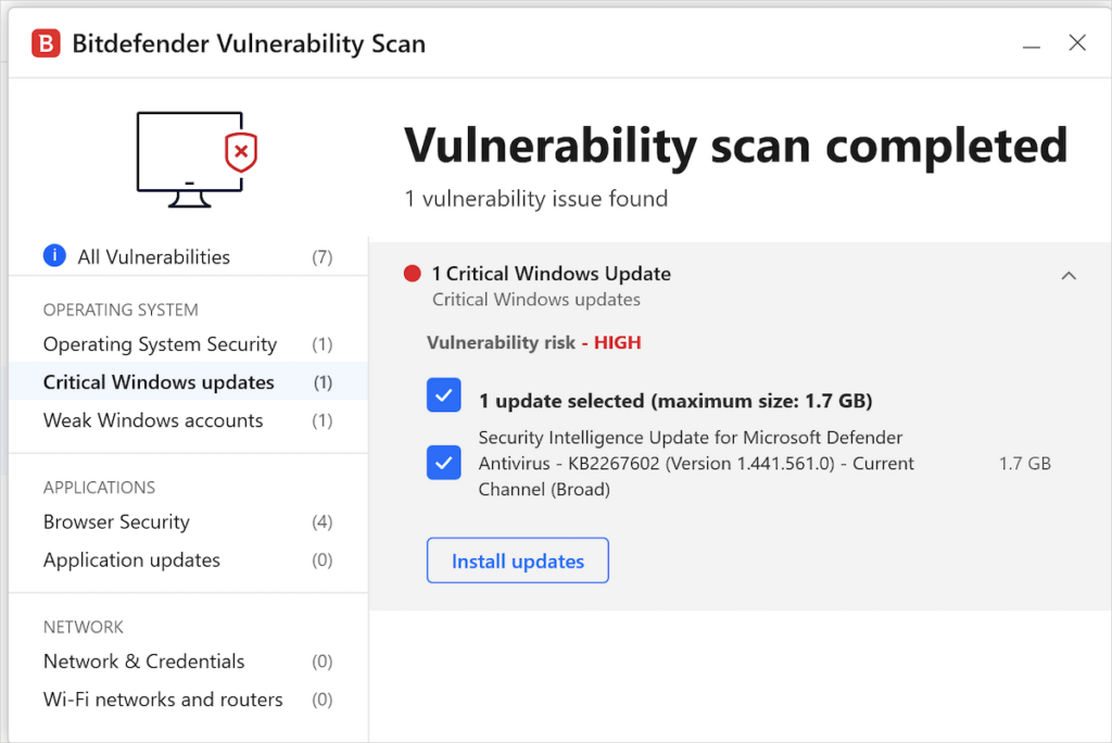 Fix: Vulnerability Scan Can't Install Windows Updates - Bitdefender ...