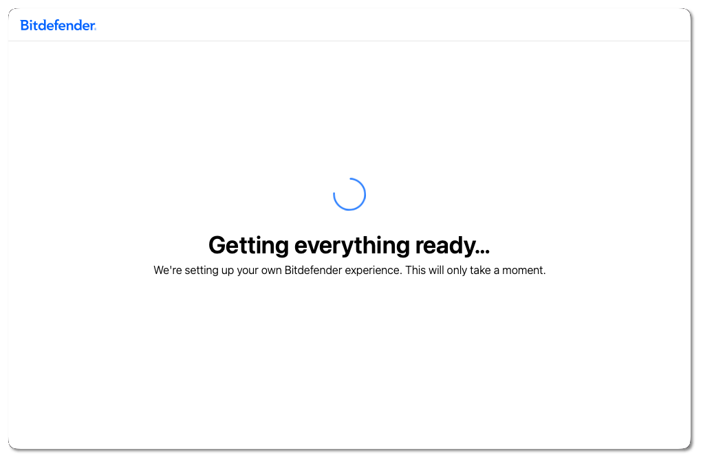 Bitdefender App macOS Getting everything ready