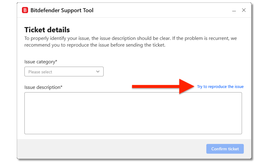 Try to reproduce the issue