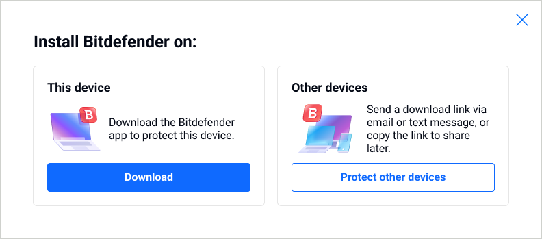 How to install Bitdefender on another device