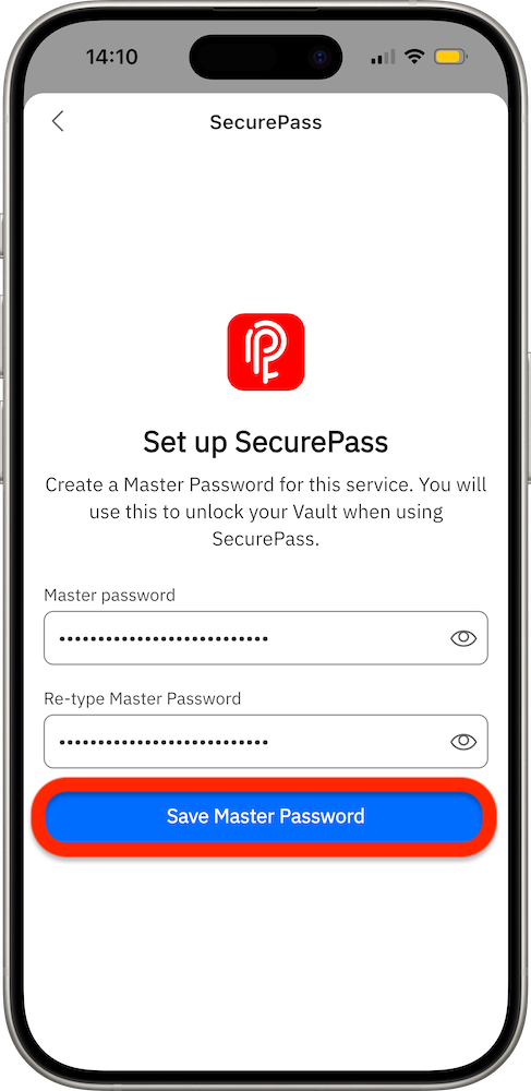 Save Master Password