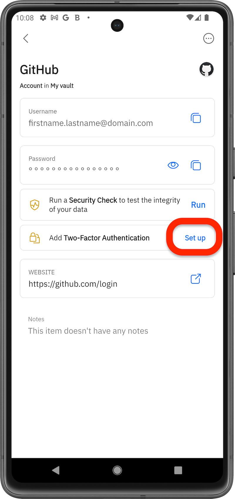 Set up two-factor authentication in Bitdefender Hub