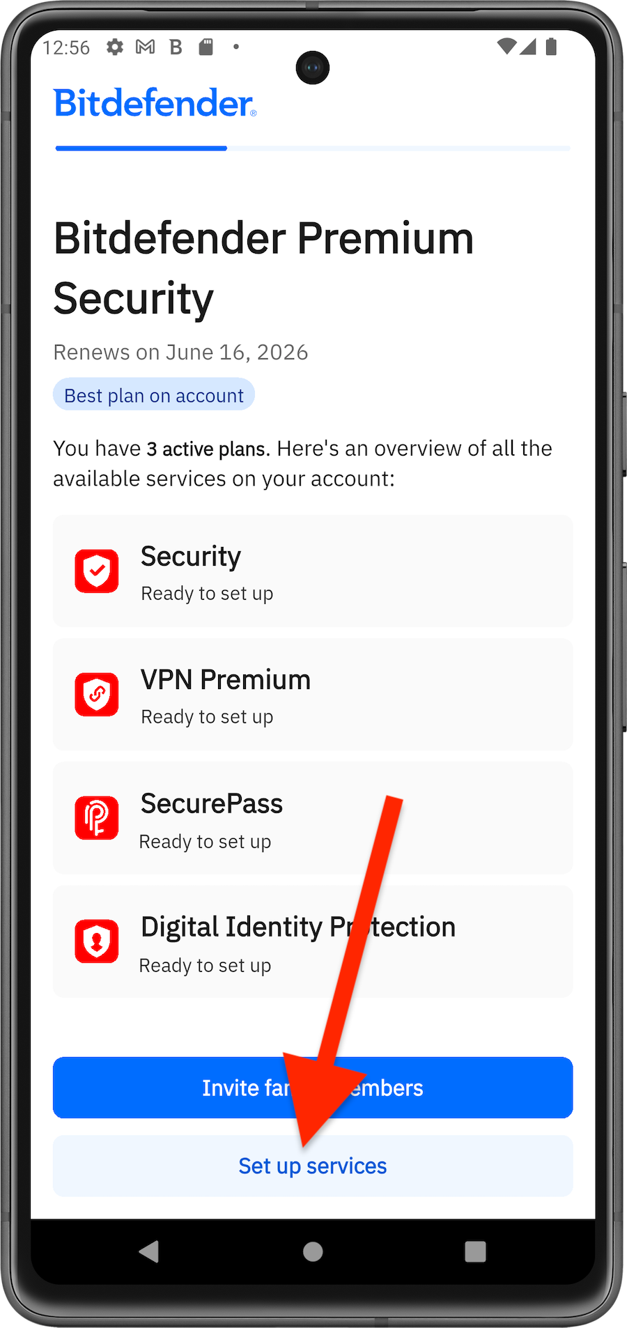 Set up Bitdefender Hub on Android