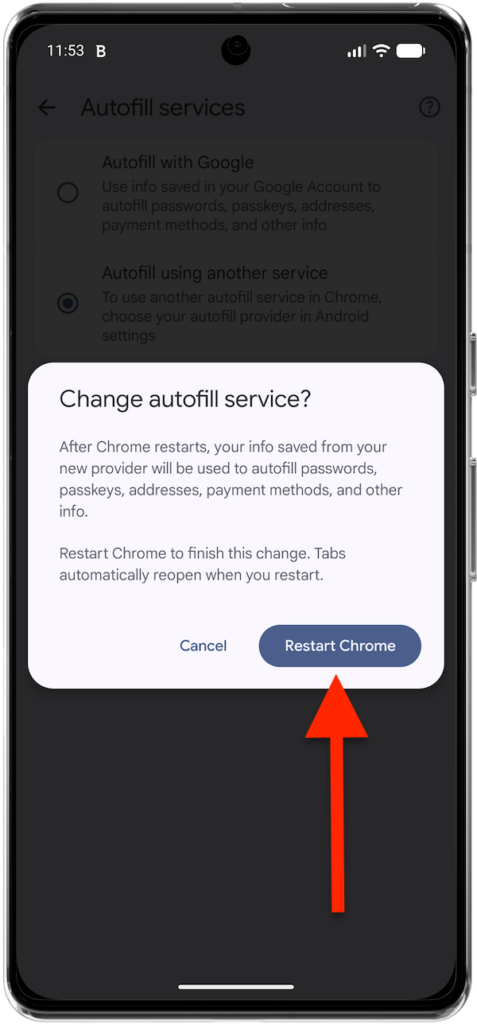 Restart Chrome