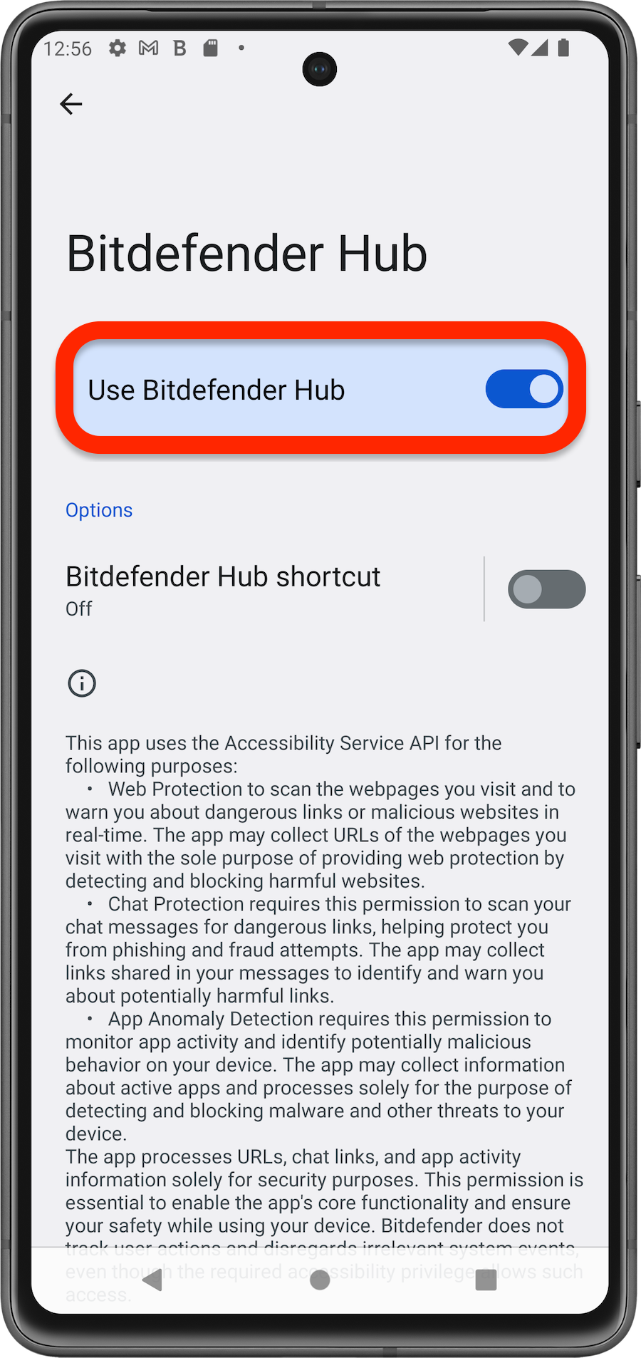 Use Bitdefender Hub