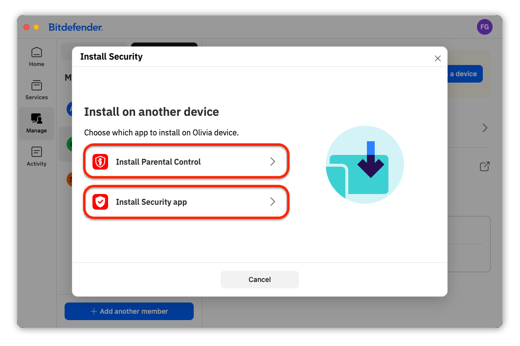 Install Parental Control or Security app