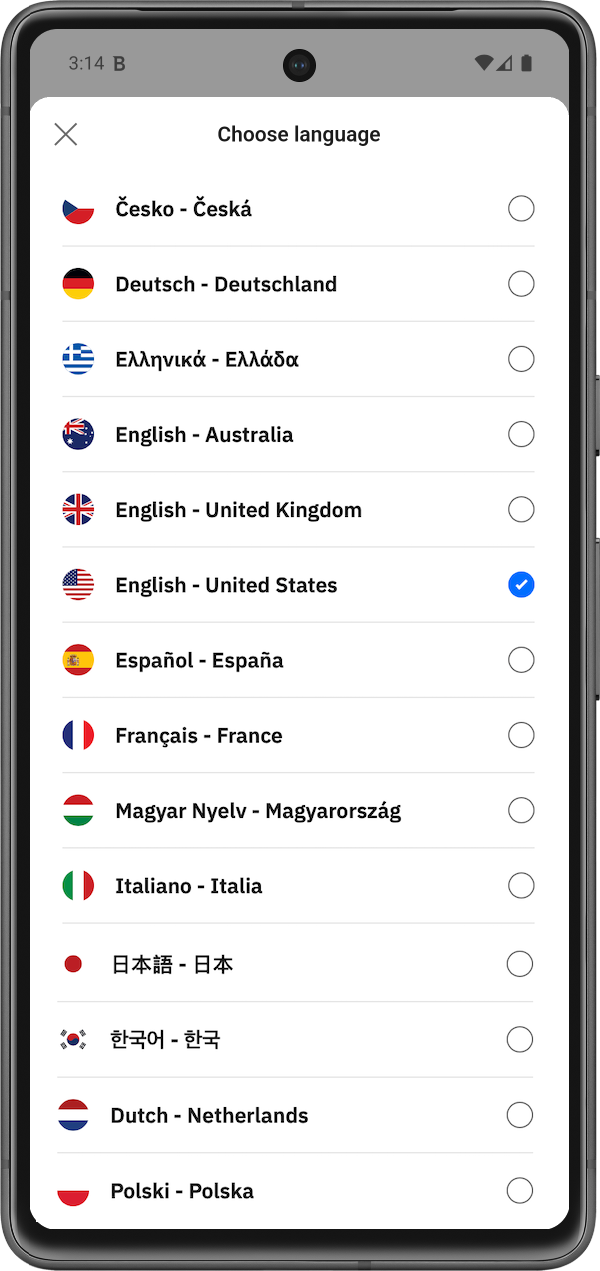 How to change language