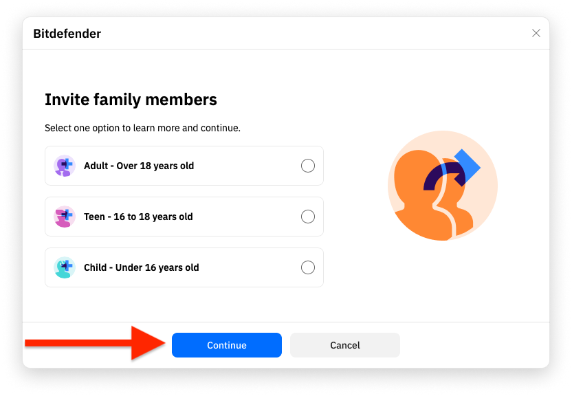 How to add adult or teen member via Bitdefender app