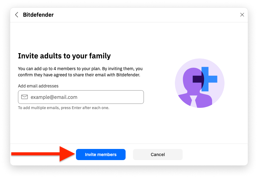 How to add member via Bitdefender app