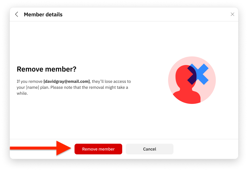 How to remove family secondary manager