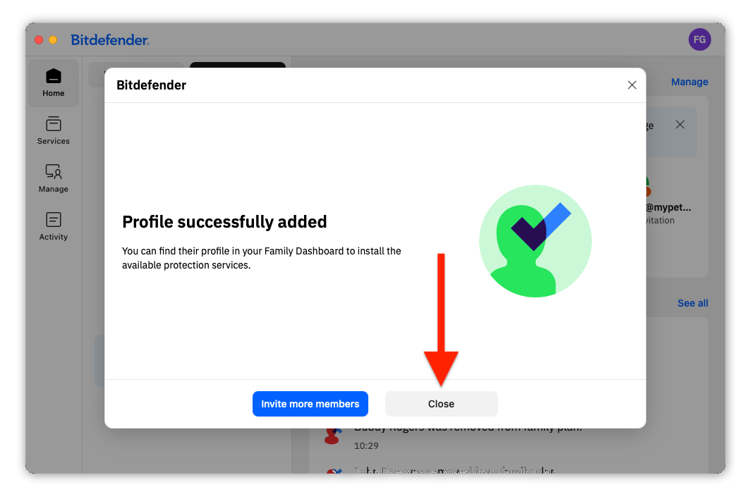 child profile added
