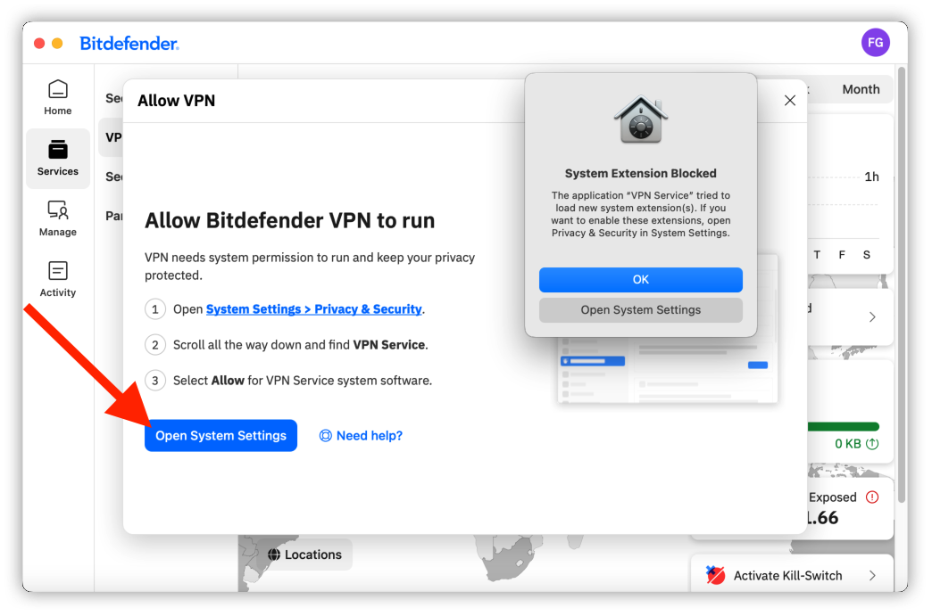 Open System Settings