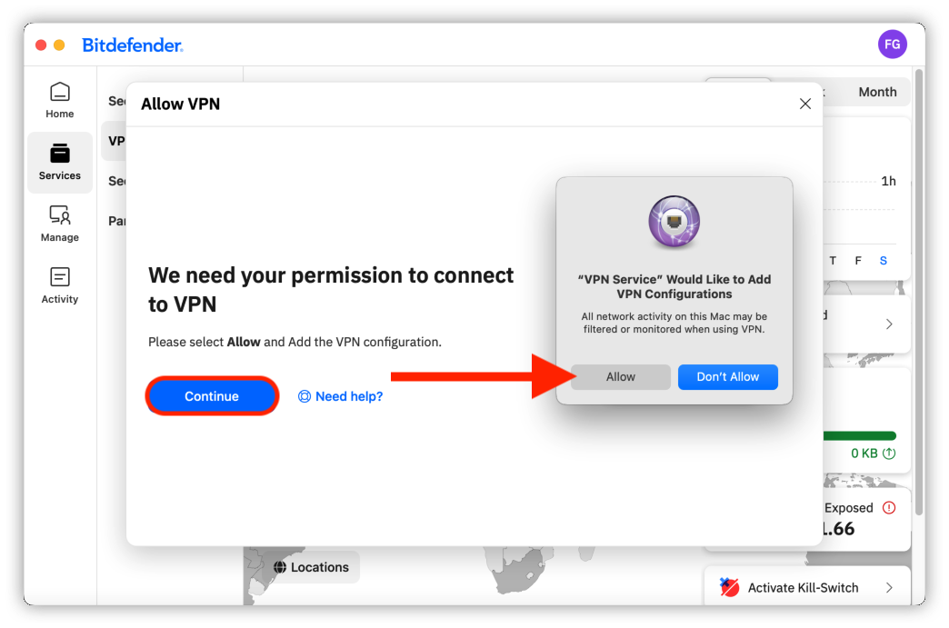 Allow VPN to run on macOS Monterey