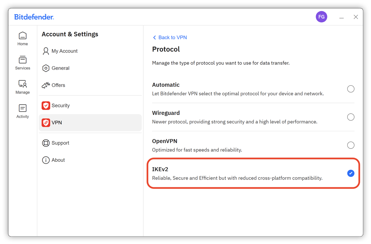 VPN protocols: IKEv2