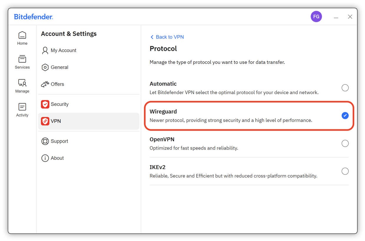 VPN protocols: Wireguard