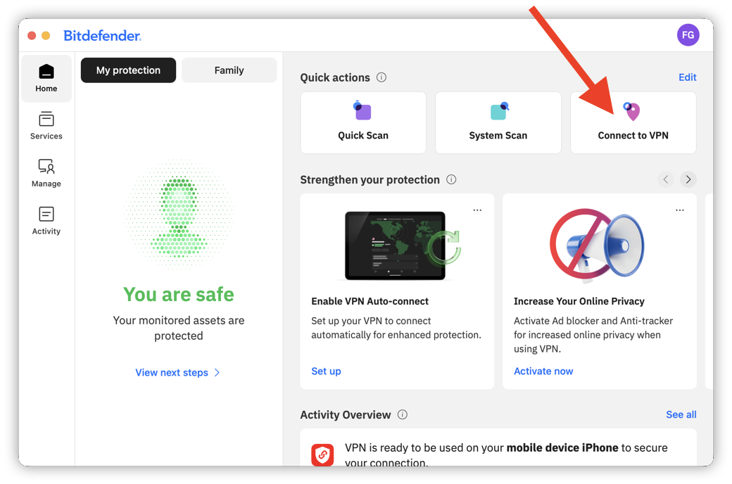 How to connect to VPN via macOS app