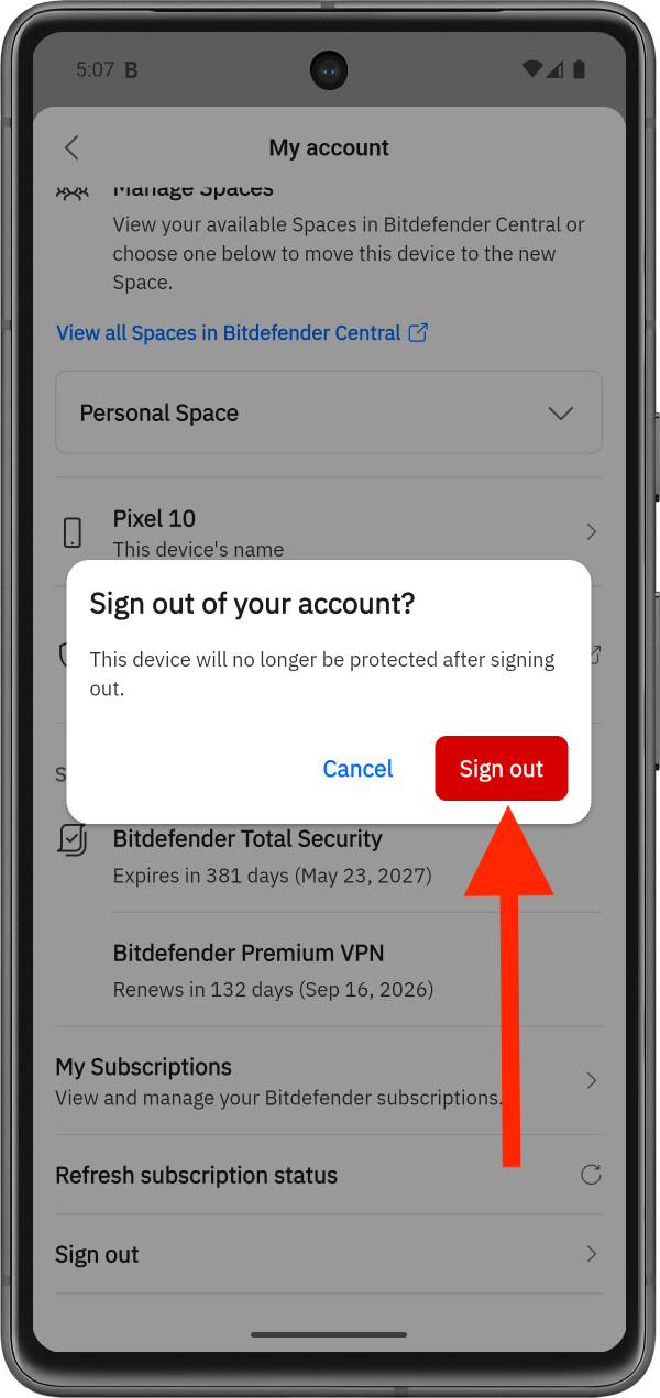 Sign out of your account. How to switch accounts