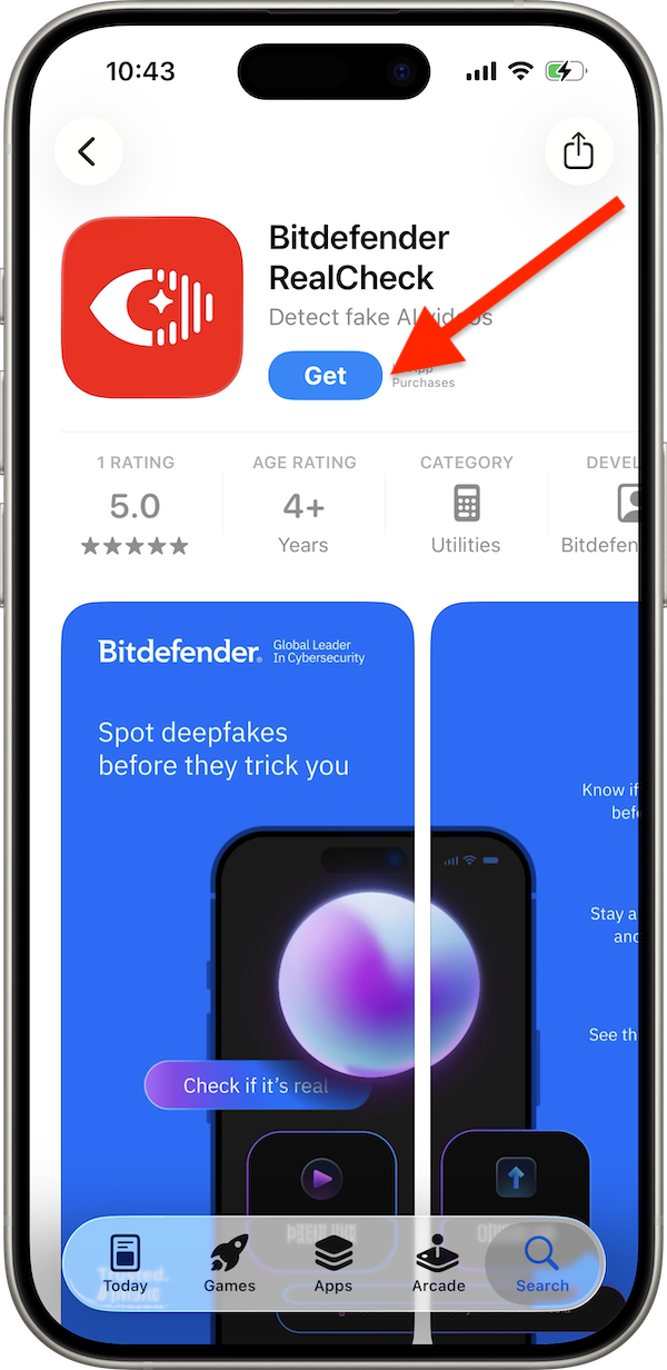How to install Bitdefender RealCheck on iOS