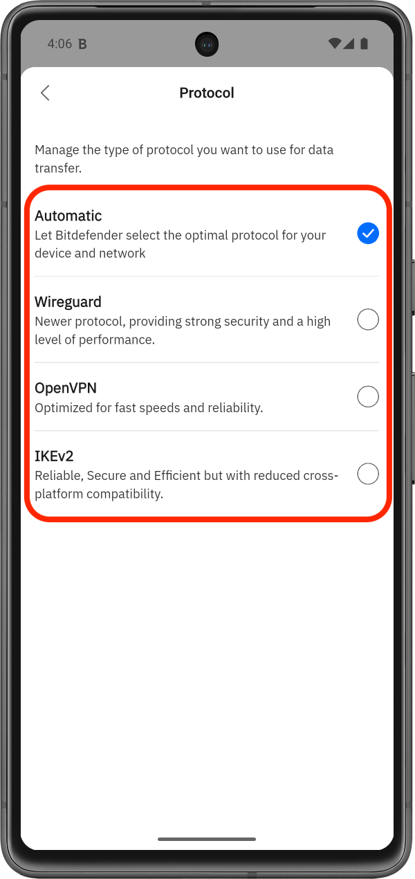 VPN protocol - Android