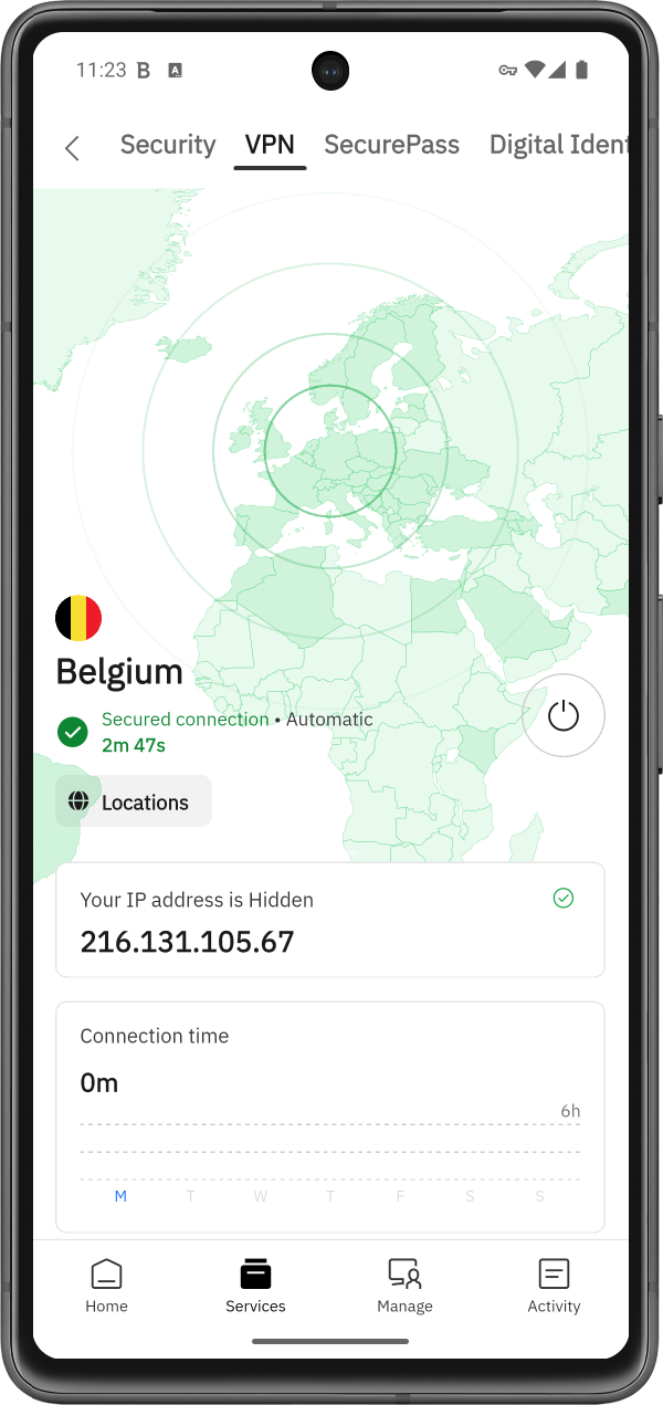 VPN Hub location changed