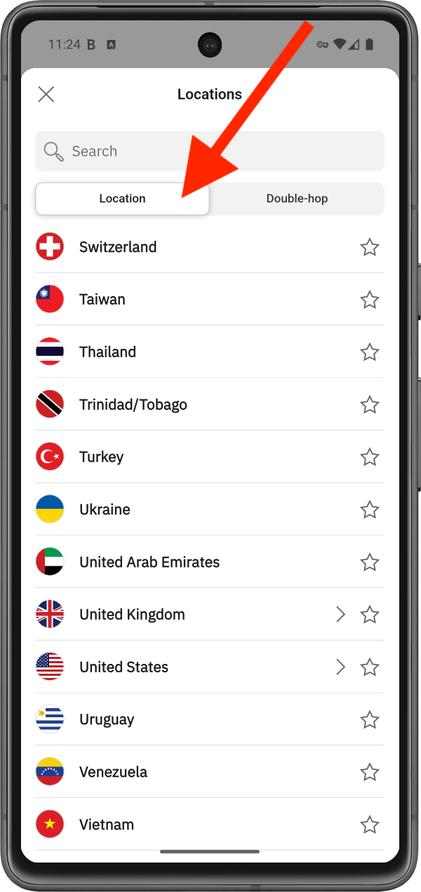 How to change the VPN location in Bitdefender Hub