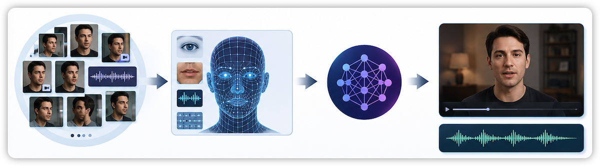 Step-by-step process of creating a deepfake