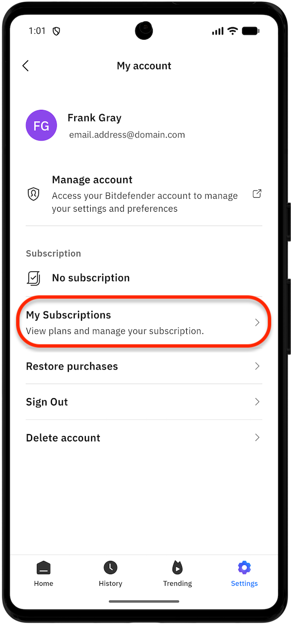 My Subscriptions