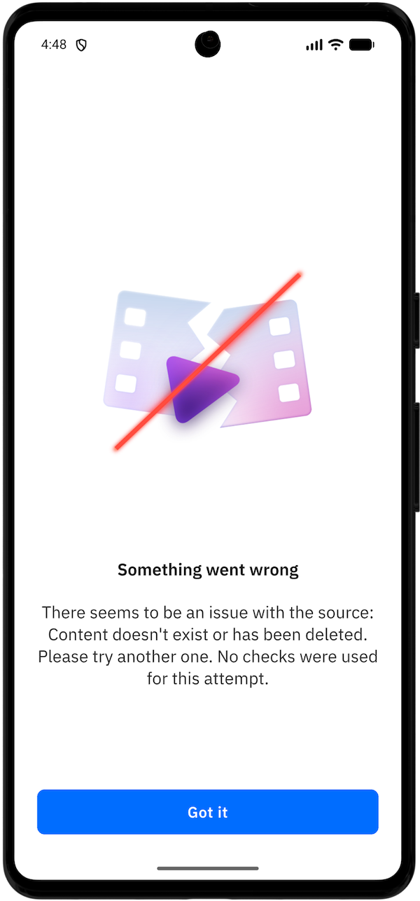 There seems to be an issue with the source